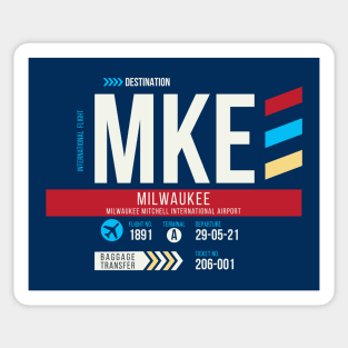 Milwaukee (MKE) Airport Code Baggage Tag C Sticker